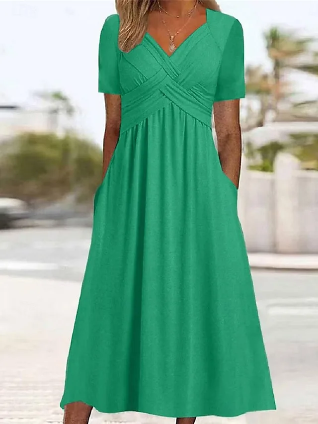 damen-a-linie-kleid-maxidress-tasche-bas-grun-1