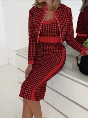 damen-kleid-set-etui-kleid-elegant-hahne-rote-3-1