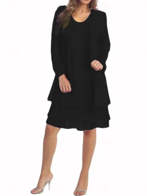 damen-knielanges-kleid-freizeitkleid-kle-schwarz-4-1