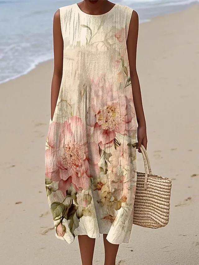 damen-midi-kleid-leinenahnliches-sommerk-cremefarben-5-1