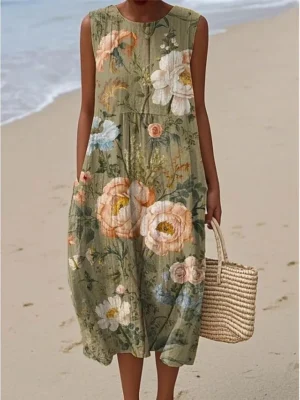 damen-midi-kleid-leinenahnliches-sommerk-leicht-braun-6-1