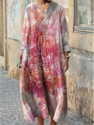 damen-midi-kleid-v-ausschnitt-langarm-ka-rosa-22-1