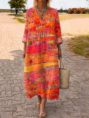 damen-midi-kleid-v-ausschnitt-langarm-ka-rot-orange-1-1