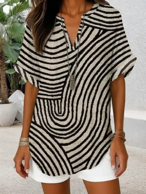 damen-midi-kleid-v-ausschnitt-lange-arme-braun-22-1