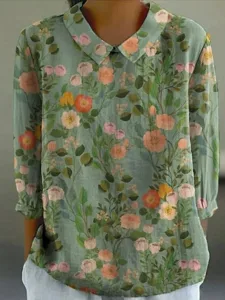 damen-midi-kleid-v-ausschnitt-lange-arme-grun-9