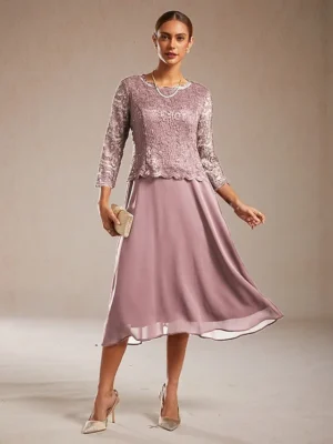 damen-midikleid-chiffonkleid-elegant-abe-rosa-1-1