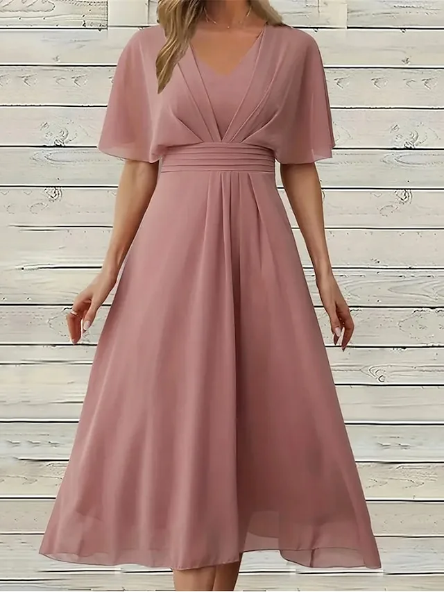damen-midikleid-freizeitkleid-cocktailkl-rosa-1