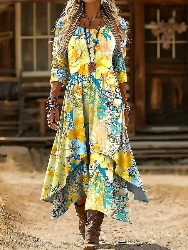 damen-midikleid-shiftkleid-lassig-taglic-gelb-3-1