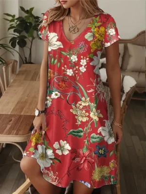 damen-mini-kleid-a-linie-kleid-t-shirt-k-rote-4-1