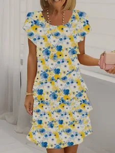 damen-minikleid-freizeitkleid-chiffonkle-gelb-3