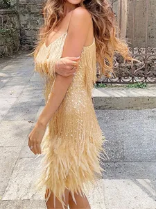 damen-minikleid-paillettenkleid-fransenk-gold-7