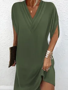 damen-minikleid-shiftkleid-figurbetontes-armeegrun-3