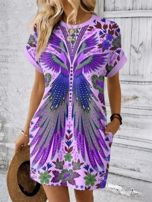 damen-minikleid-shiftkleid-t-shirt-kleid-purpur-3-1