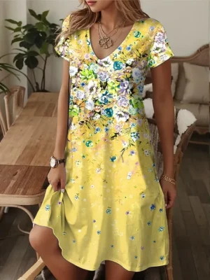 damen-minikleid-t-shirt-kleid-sommerklei-gelb-8-1