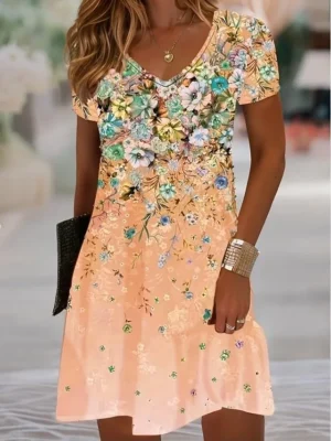 damen-minikleid-t-shirt-kleid-sommerklei-orange-3-1